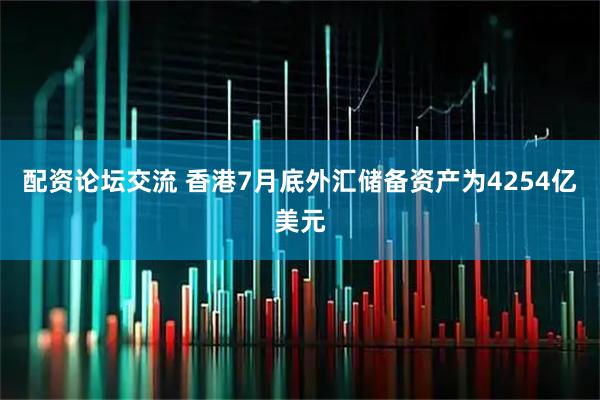 配资论坛交流 香港7月底外汇储备资产为4254亿美元